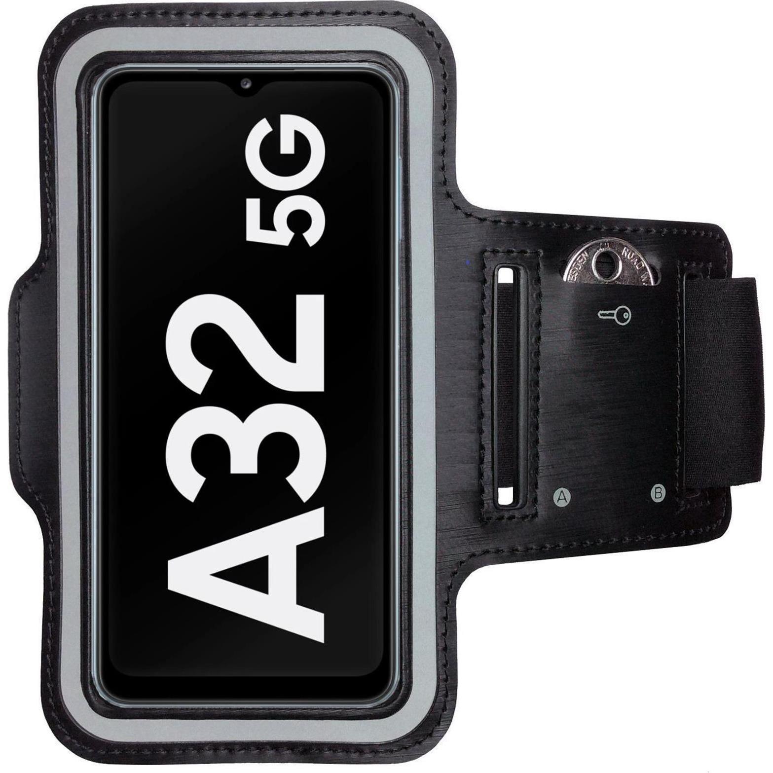 CoverKingz Sportarmband für Samsung Galaxy A32 5G, Smartphone Sportarmband, Schwarz