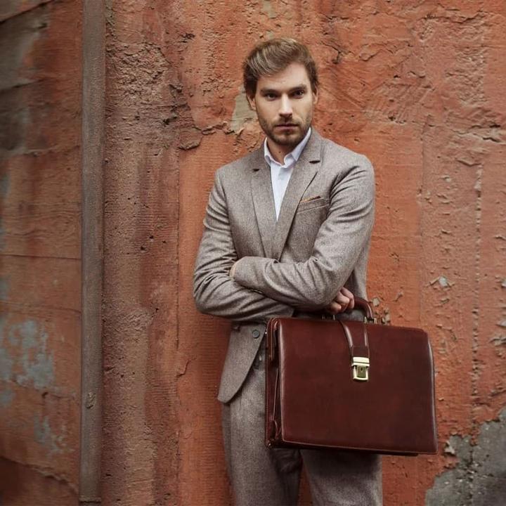 Actual product image Only-Bags.Store Large Leather Briefcase (15")