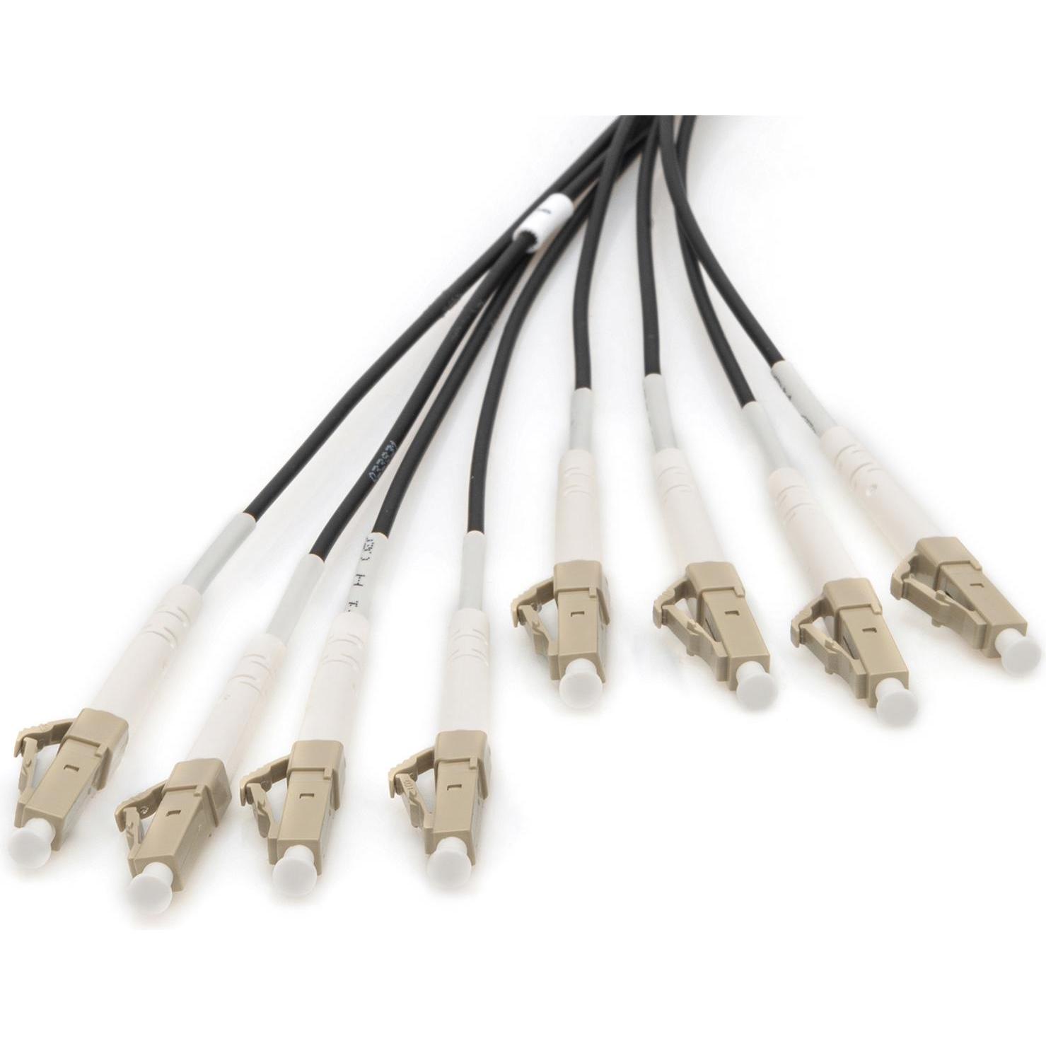 Digitus Vorkonfektionierte Glasfaser Universal Breakout Kabel, Multimode OM4, 8 Fasern, LC/UPC - LC/UPC (LSOH, CAT6, 150...