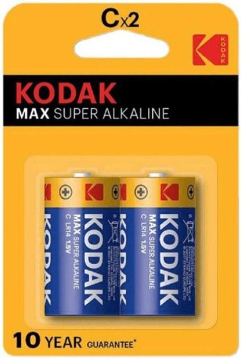 Kodak Batteria Alcalina Max C Lr14 2 Unità (2 pz., C, 8400 mAh)