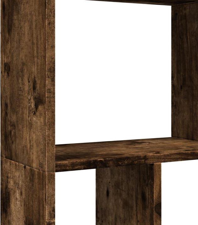 Actual product image vidaXL Bookcase Room divider Standing shelf File shelf Office shelf Smoked oak shelf (60 x 20 x 120 cm)