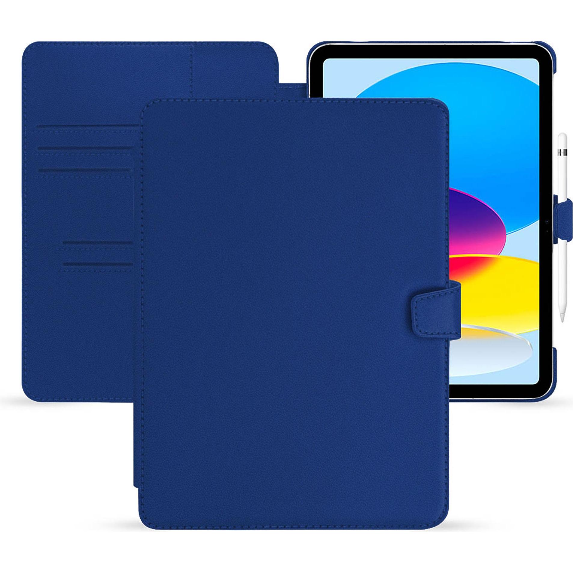 Noreve Lederschutzhülle Apple iPad (2022) (iPad 2022 (10. Gen)), Tablet Hülle, Blau