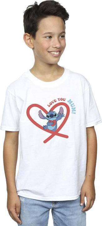 Actual product image Disney Boys Lilo & Stitch Love You Mum T-Shirt (152, 158)