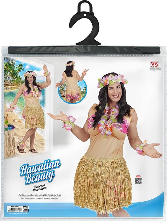 Actual product image Widmann Fat Hawaiian costume fatsuit one size fits all