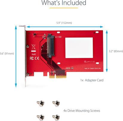 Actual product image StarTech U.3 to PCIe adapter (PCIe)