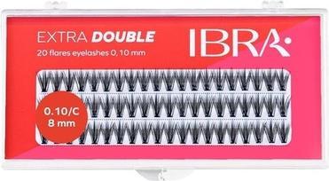 Actual product image Ibra Tufts Of False Eyelashes Extra Double C 0.10-8Mm (Artificial eyelashes)