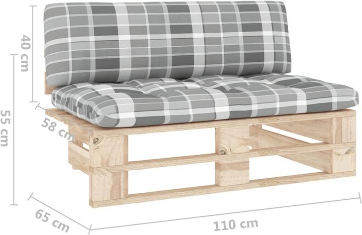Produktbild vidaXL Paletten-Mittelsofa