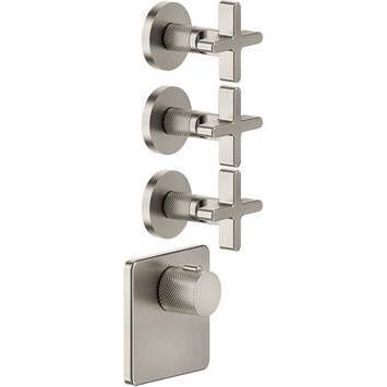 Gessi, Badarmatur, Inciso Wellness Fertigmontage-Set für 3/4 Hochleistungs Unterputz-Thermostat, vertikale Monta
