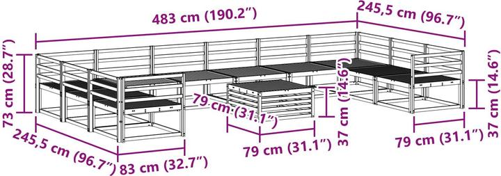 Produktbild vidaXL Outdoor-Sofa