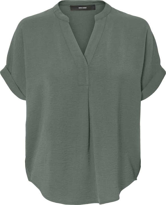 Vero Moda V-Ausschnitt Oberteil mit kurzen Ärmeln