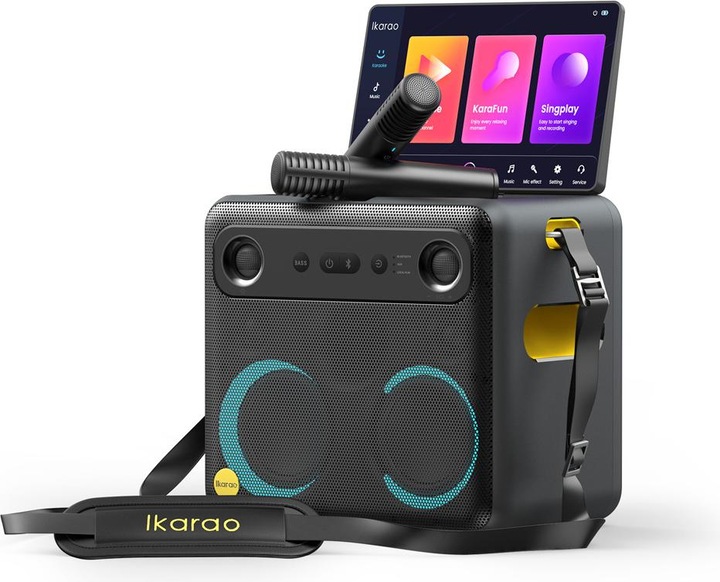 Produktbild Ikarao Karaokebox Break X2 10" Screen 2 Mikrofone, 600W