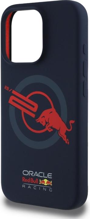 Actual product image Red Bull Case HC Silicone ORBR20 Logo Red Lining to iPhone 16 Pro MagSafe navy blue (Apple iPhone 16 Pro)