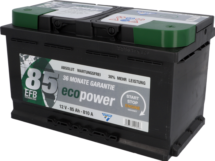 Actual product image Cartec Eco Power 85 EFB (12 V, 85 Ah, 800 A)