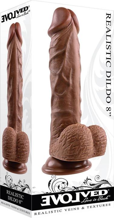 Actual product image Evolved REALISTIC DILDO, DARK 20.3 cm