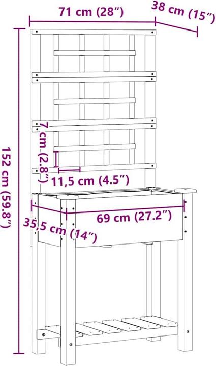 Produktbild VidaXL Holzpflanzgefässe
