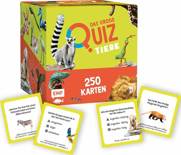 Immagine prodotto Scatola di carte: Il grande quiz - Animali (Tedesco)