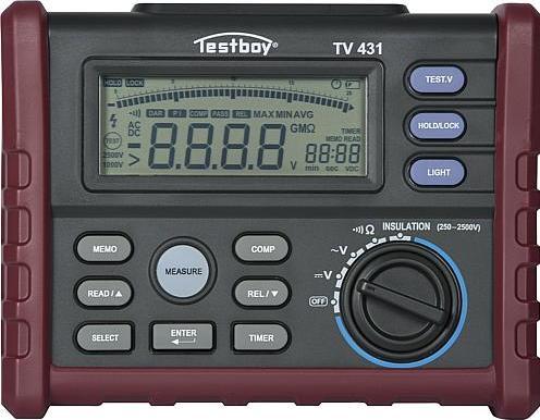 Actual product image Testboy TV 431 digital insulation measuring device (CAT III 1000V, CAT IV 600V)