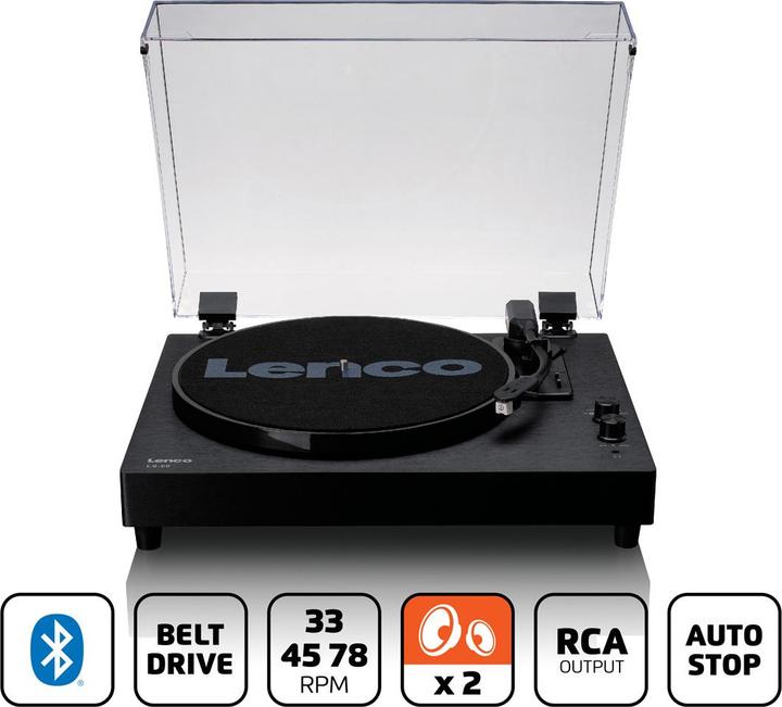 Image du produit Lenco Plattenspieler LS-60BK Bluetooth, integr. Lautsprecher (Manuel)