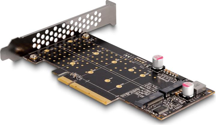 Actual product image Delock PCI Express x8 card to 2 x internal NVMe M.2 Key M