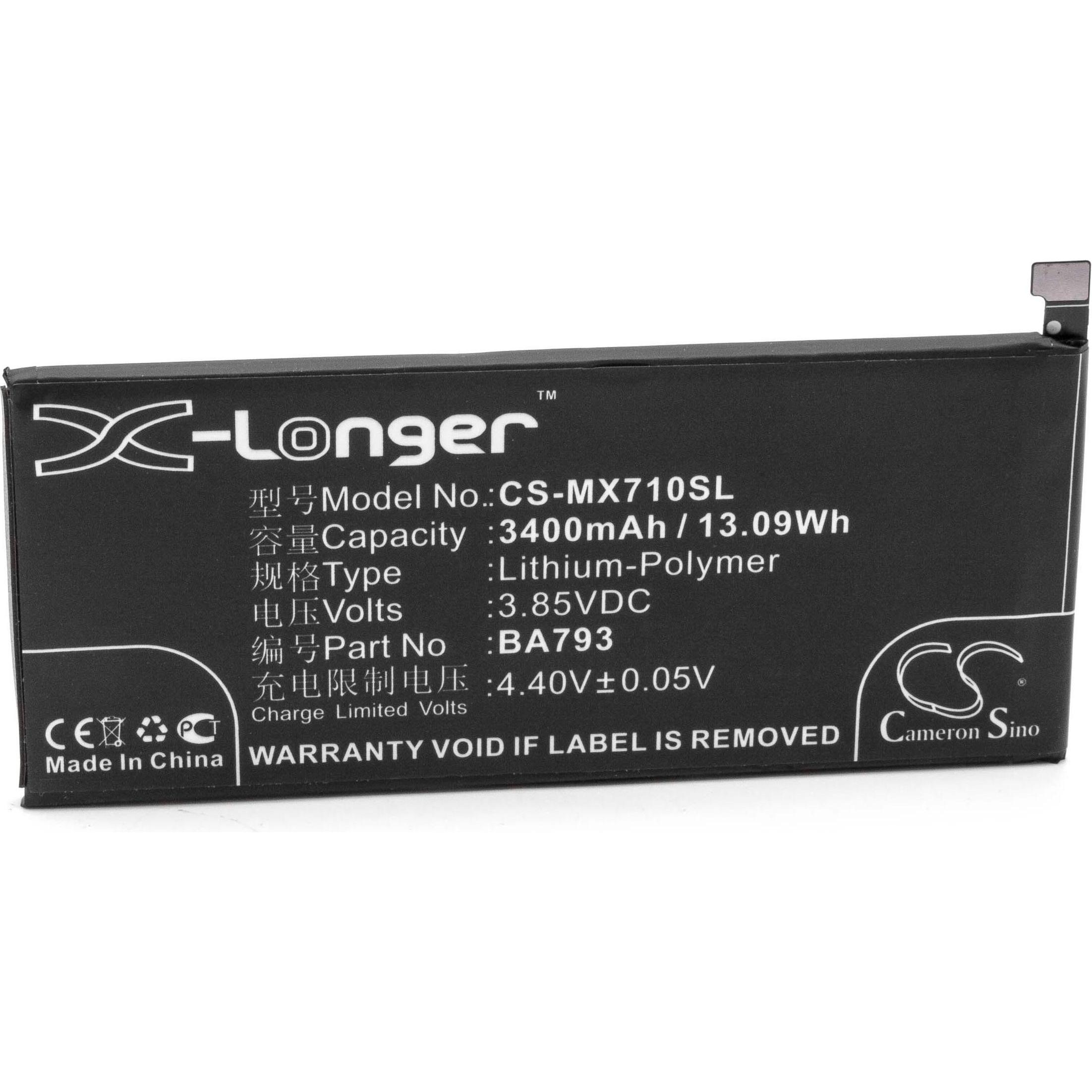 XCell Li-Polymer-Akku - 3400mAh (3.85V) für Handy, Smartphone, Telefon wie Meizu BA793, Smartphone Akku