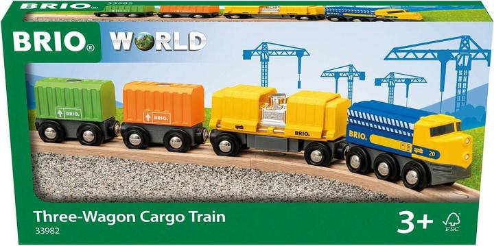 Actual product image Brio three-car freight train
