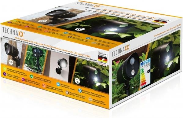 Produktbild Technaxx Überwachungskamera HD Aussenkamera mit LED Lampe TX 106 (1280 x 720 Pixels)
