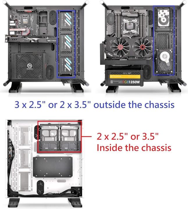Image du produit Thermaltake Étui Core P3 (CA-1G4-00M6WN-05) (ATX, mATX, Mini-ITX)