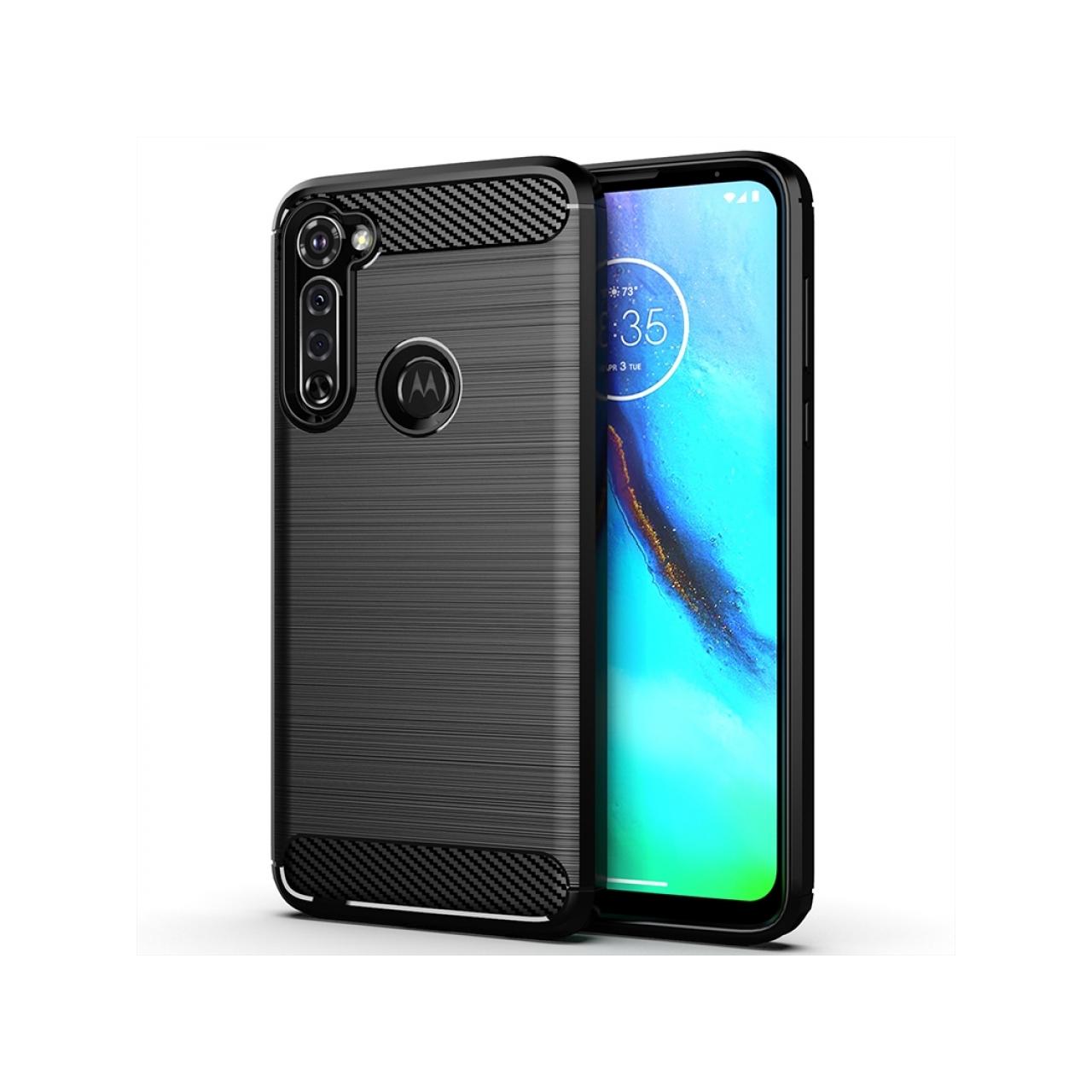 Screenguard Motorola Moto G Pro Hülle Carbon Brushed Soft TPU (Motorola Moto G Pro), Smartphone Hülle, Schwarz