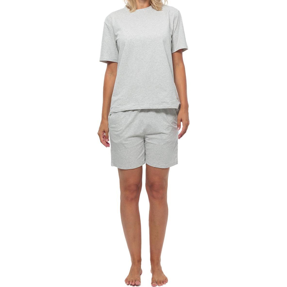 Thumbnail - Schiesser, Damen, Pyjama, Organic Cotton Schlafanzug, Grau, (38)