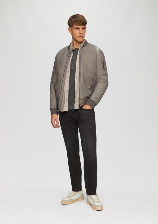 Produktbild s.Oliver T-Shirt Geripptes Langarmshirt mit Henley-Ausschnitt (S)