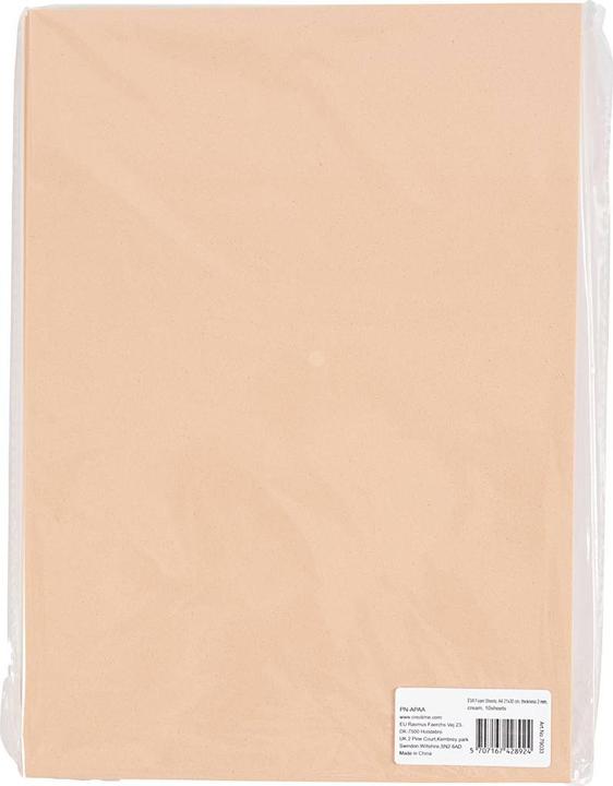 Actual product image Creativ Company EVA Foam Vellen Cream A4, 10pcs.