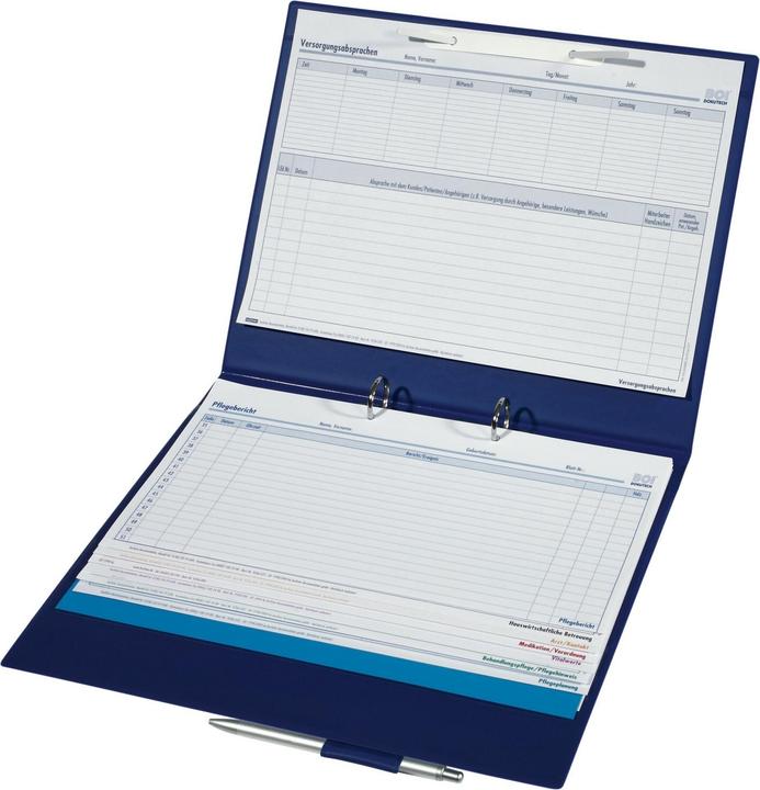 Produktbild Boi Dokutech Click-Plus Ambulant Patienten-Dokumentationsmappe 2-Ringe blau 3,5 cm DIN A4 (A4, 1 x)
