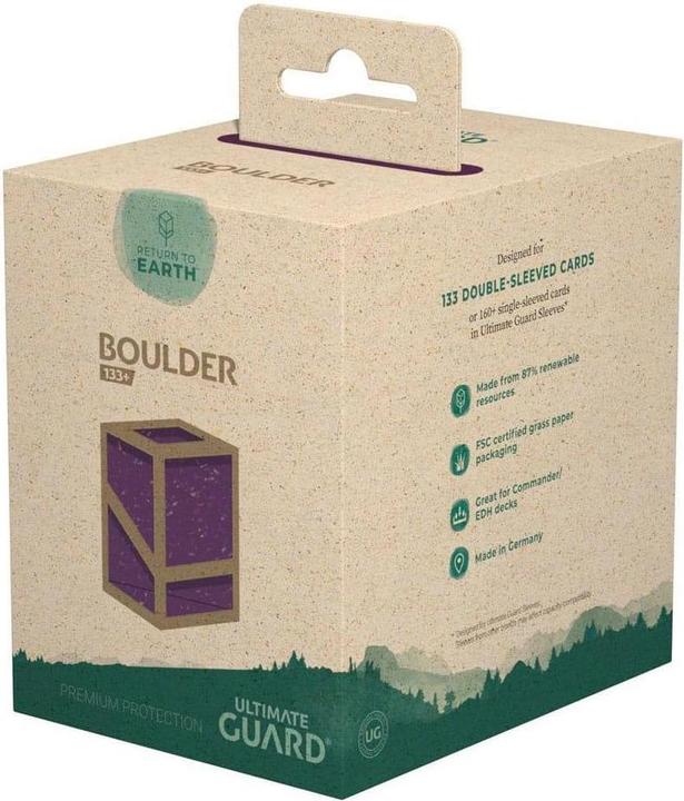 Actual product image Ultimate Guard Return To Earth Boulder Deck Case 133+ taille standard Violet