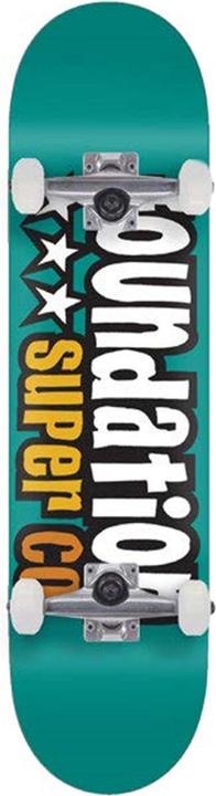 Actual product image Foundation Skateboards 3 Star Teal Complete (31.75")