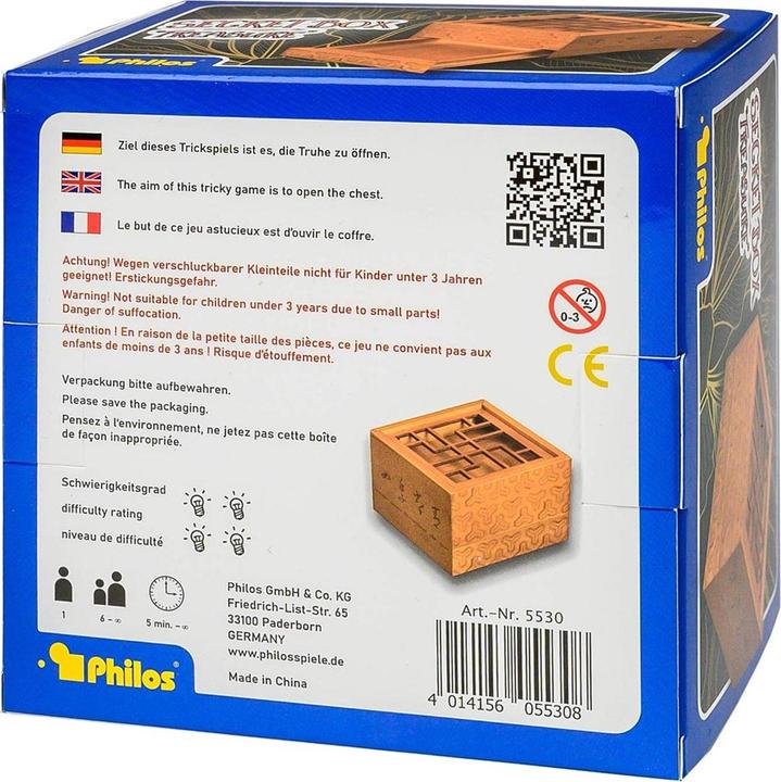 Actual product image Philos Secret Box Treasure (German, French, Italian, English)