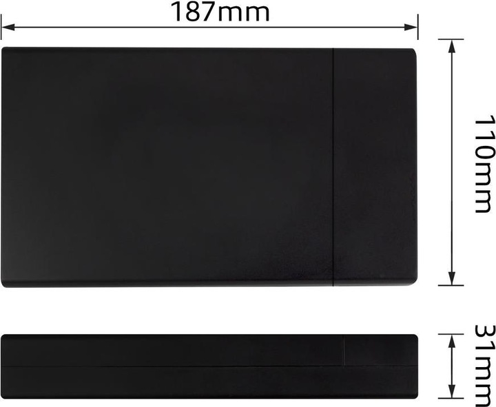 Actual product image 3.5" SATA hard drive enclosure, screwless, USB 3.2 Gen1 (3.5")