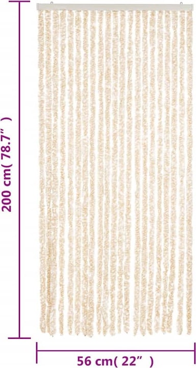 Actual product image VidaXL Fliegenvorhang Chenille (56 x 200 cm)