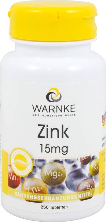 Immagine prodotto Warnke Zinco 15 mg compresse, 250 compresse (250 pz., Pillole, 83 g)