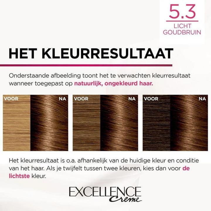 Produktbild L'Oréal Paris L'Oreal Paris Excellence Creme 5.3 Helles Goldbraun (5.3 Light Golden Brown)