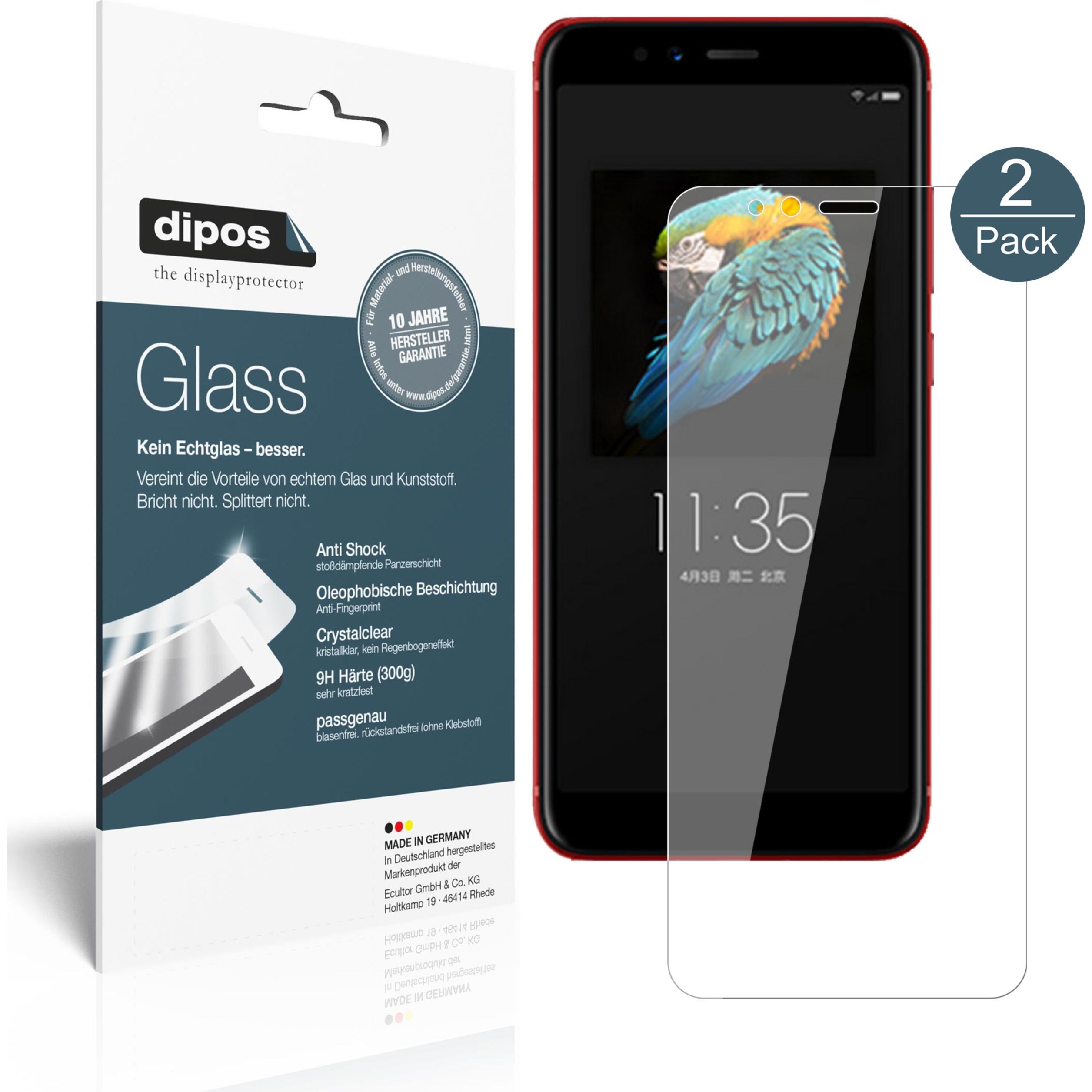 Dipos Displayschutz Anti-Shock (2 Stück, Lenovo S5 (2018)), Smartphone Schutzfolie, Transparent