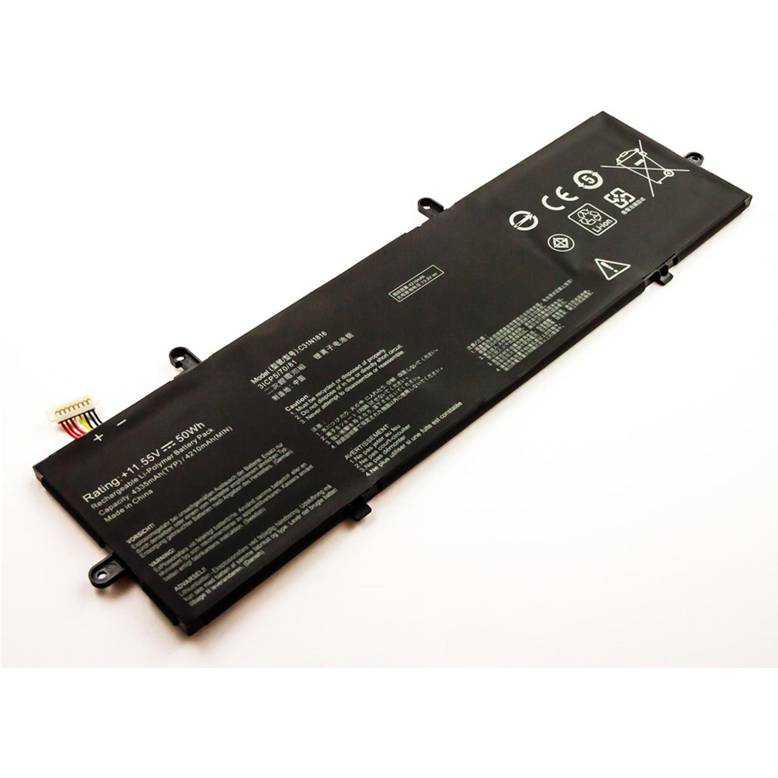 AGI Akku kompatibel mit Asus Zenbook 14 UX433FQ-A5107R (1 Zellen, 4250 mAh), Notebook Akku, Schwarz