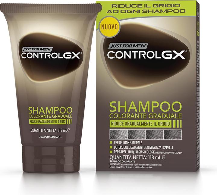Immagine prodotto Just For Men Controllo GX Colore graduale (118 ml, Shampoo liquido)