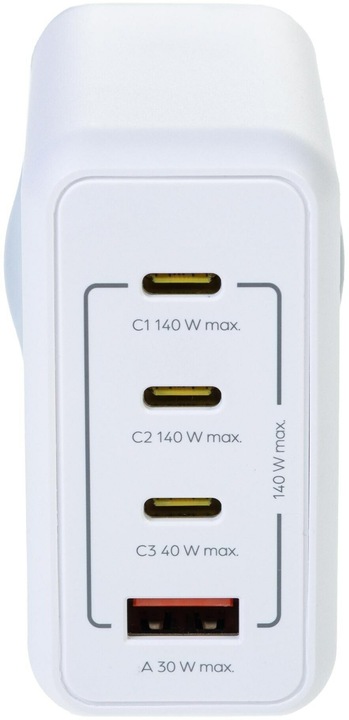 Actual product image Onit USB-Wandladegerät Quad 3C1A 140 W GaN Weiss (140 W)