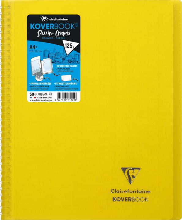 Produktbild Clairefontaine Koverbook Skizzenblock (A4+, Weicher Einband)