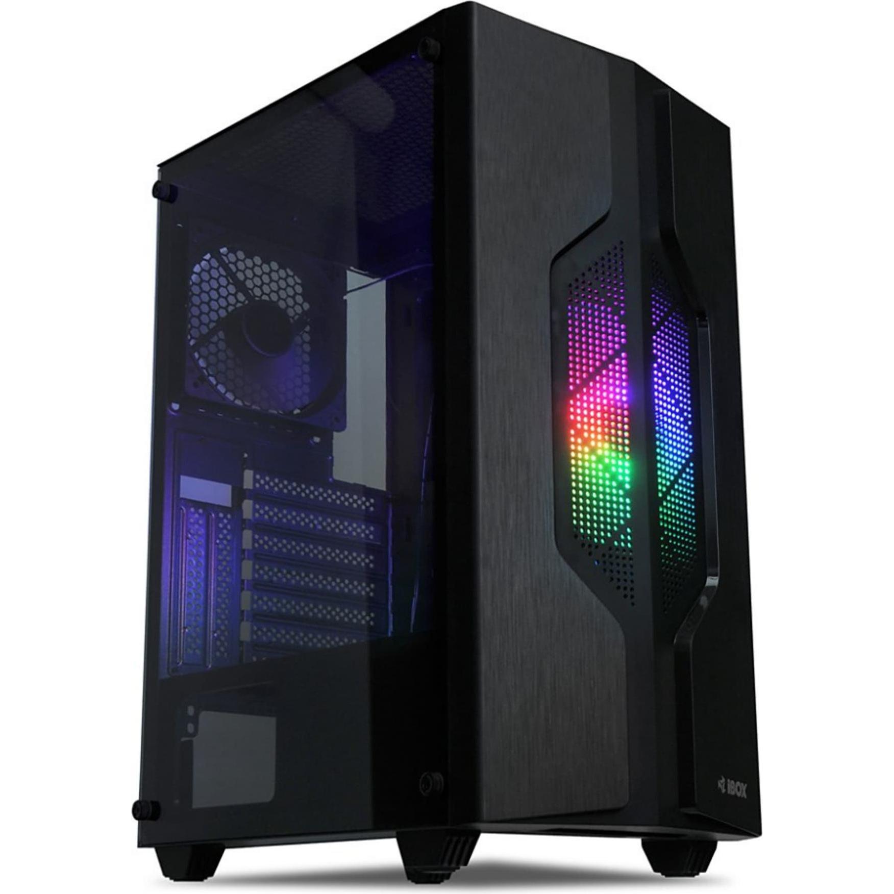 iBox I-BOX CETUS 908 Midi-Tower ATX Gehäuse (mATX, ATX), PC Gehäuse, Schwarz