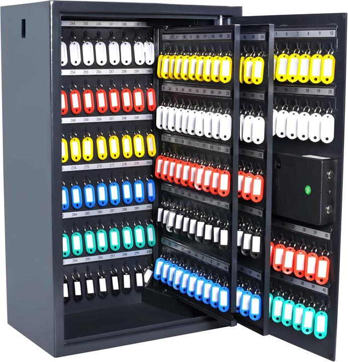 Actual product image pavo Advanced Schlüsseltresor grau mit 300 Haken Elektronikschloss