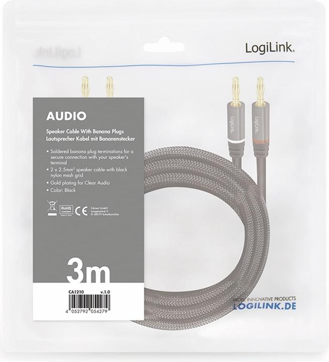 Produktbild LogiLink CA Lautsprecherkabel (5 m, 2.50 mm²)