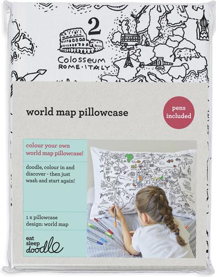Produktbild Eat Sleep Doodle kissenbezug malen und lernen kind - weltraumforscher (taille ) (75 x 50 cm)