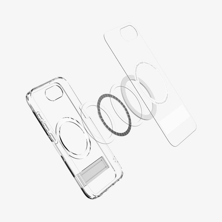 Actual product image Spigen Ultra Hybrid S (MagFit) iPhone 16e Casen Clear White (Apple iPhone 16e)