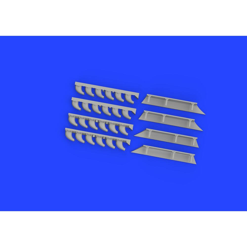Eduard Me 410 exhaust stacks PRINT 1/72 AIRFIX